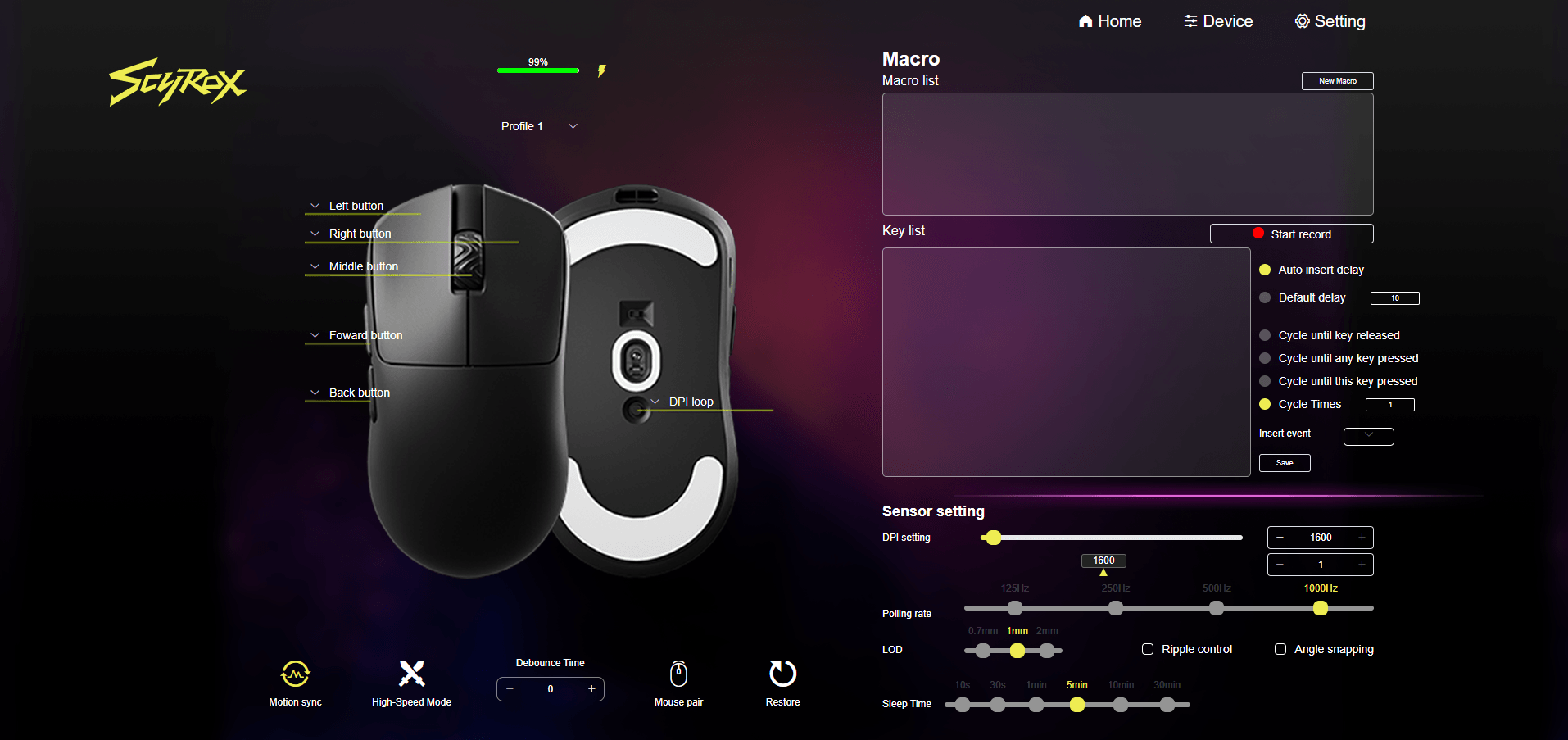 Scyrox V6 software